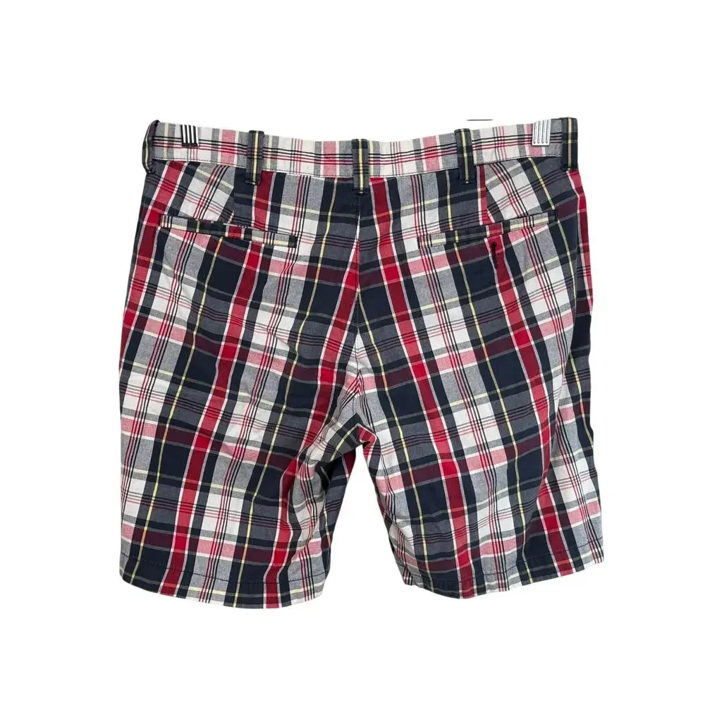 J.Crew Indian Madras Plaid Shorts Men’s 32 Preppy Chino Cotton